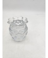 Vtg 1970s Pineapple Glass Cut Candle Holder - $12.80