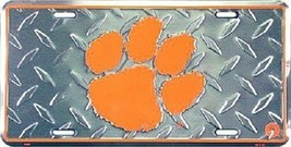 Clemson Tigers Ncaa &quot;Diamond&quot; License Plate - $21.99