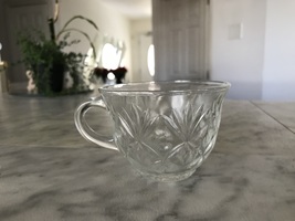 Vintage Starburst Clear Glass Punch Bowl Cup - £3.92 GBP