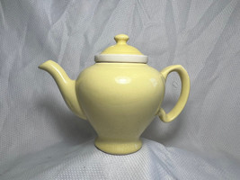 Vtg McCormick Tea Teapot Infuser Yellow Baltimore MD w/ Strainer Insert &amp;  Lid - £32.08 GBP