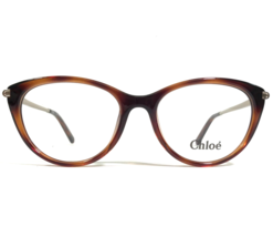 Chloe Eyeglasses Frames CE2673 219 Brown Tortoise Gold Round Cat Eye 52-16-135 - £58.51 GBP