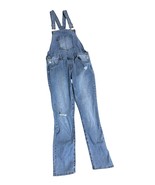 Levis Overalls Girls 16R Blue Denim Jean Bib Straight Skinny Leg Stretch - $27.34 CAD