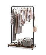 Industrial Style Heavy Duty Metal Pipe Clothes Garment Rack with Bottom ... - $235.32 CAD