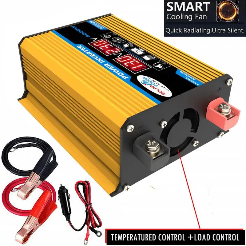 4000W Car Inverter DC 12V-AC 220V Car Adapter Car Converter with 2.4A double USB - £39.90 GBP+