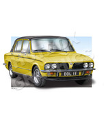 TRIUMPH DOLOMITE PRINT - PERSONALISED ILLUSTRATION OF YOUR CAR - $35.88 CAD