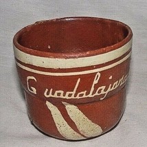 Redware Guadalajara Mexico Coffee Mug Cup Hand Painted Made Souvenir Pottery - £14.99 GBP