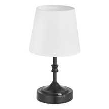 Cordless Table Lamp Rechargeable Battery Small Desk Lamp Fabric Shade Black - $1,236.30 MXN
