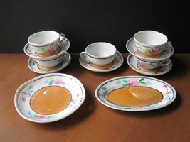 Child&#39;s Lusterware Tea Set with Five (5) Cups and Saucers and Two (2) Plates  - £14.43 GBP