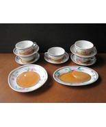 Child&#39;s Lusterware Tea Set with Five (5) Cups and Saucers and Two (2) Pl... - $342.13 MXN