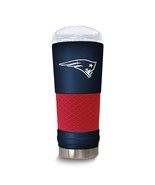 NFL New England Patriots 24 Oz. Stainless Steel Silicone Grip Tumbler w/Lid - £34.04 GBP