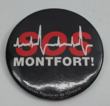 SOS Montort Caisses Populaires de l&#39;Ontario French 2.25&quot; VTG Pinback Pin... - $2.88