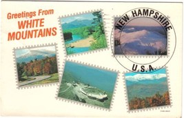 New Hampshire Postcard White Mountains Mt Washington Saco River - £1.69 GBP