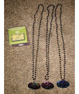 Southern Comfort 3 Multi-color Beaded Necklaces 15&quot; Mardi Gras - $5.00