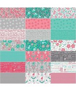 Riley Blake Designs Flora &amp; Fawn Rolie Polie Jelly Roll Fabric 40 2.5x44... - £58.40 GBP