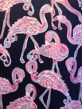 NWT GOTTEX Navy Pink Flamingo Ruffle Sleeveless Golf Polo Shirt - S M L & XL image 3
