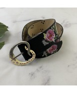 Betsey Johnson Womens Vintage Y2k Leather Belt Size M Black Studs Rhines... - $35.19 CAD