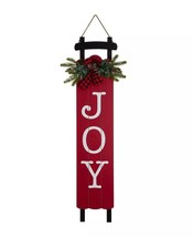 Glitzhome Lighted Wooden Sleigh Joy Porch Sign, 40&quot;. NEW - £28.10 GBP