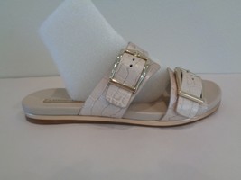Antonio Melani Size 9 M OSMOND Biege Leather Slides Sandals New Womens Shoes - £69.04 GBP