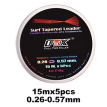 15M 5/10pcs Fishing Line Red Smooth Wire Super Leader Strong 0.26-0.57mm Tackle  - £54.86 GBP