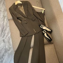 Fashion Professional Suit Two-piece Women&#39;s Autumn Winter New One Button Blazer  - £86.06 GBP