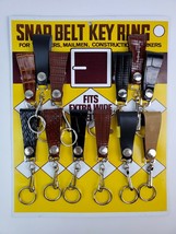 Vintage lot leather belt loop keychain w/ snap Trucker Woven &amp; textured ... - $102.95