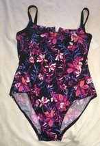 Calvin Klein floral print One piece swimsuit size 10 NEW - £66.52 GBP