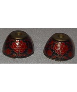 Lenox Solid Brass Candle Holders India Cloisonne Style - £7.88 GBP