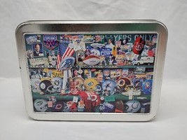 Team NFL Super Bowl XXV Commemorative Empty Tin 7&quot; X 5&quot; X 4&quot; - $11.88