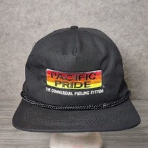 Vintage Pacific Pride gas oil black strapback hat with rope Dad Hat neve... - £15.44 GBP