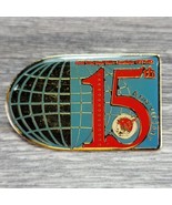 Vintage 1992 GWRRA 15th Anniversary Enamel Pin Button Honda Goldwing Mot... - $5.94