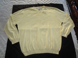 New, Unused Soft Yellow Pullover V-NECK Knit LIGHT-WEIGHT Sweater - Xxlt - £11.09 GBP