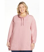 Time and Tru Women’s Cowl Neck Tunic Sweatshirt, Dusty Rose XXXL(22) - $509.04 MXN