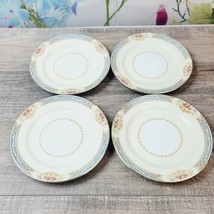 Noritake Rose China Annette 6 3/8&quot; Bread And Butter Plates Lot Of 4 Vintage - £14.71 GBP