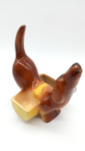 Vintage MCM Ceramic Dachshund Weiner Dog Dresser Valet Caddy Planter Can... - £15.81 GBP