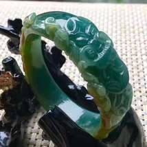 Certified Type A Jadeite Bangle Carvings 100% Natural Jade Pink Green Yellow Ruy - £2,119.41 GBP