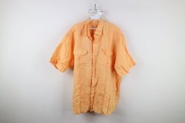 Tommy Bahama Mens XL Striped Linen Short Sleeve Collared Board Button Shirt - $54.40