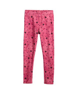 NEW Girls Minnie Mouse Hearts Dark Pink Leggings sz 4T ankle long, elast... - $7.95