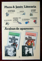 Original Poster Spain Publisher Plaza &amp; Janes Gonzalo Torrente Francisco Umbral - £28.81 GBP