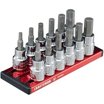 CRAFTSMAN V-SERIES Socket Set, Hex SAE &amp; MM, 3/8 Inch Drive, 12 Piece - $91.26