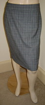 BANANA REPUBLIC Black/Ivory Houndstooth Plaid Stretch Wool Pencil Skirt ... - £15.34 GBP