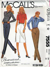 Vintage 1981 Misses' J EAN S & Denim Skirt Mc Call's Pattern 7555-m Size 14 Uncut - $12.00