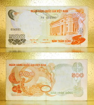 Vietnam 1970 RVN Money 500.00 Dong Banknotes  - £8.77 GBP