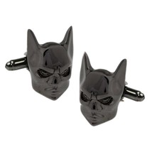 Batman Cufflinks 3D Black Mask Face Comic Book Movie Super Hero Fan W Gift Bag - £9.59 GBP