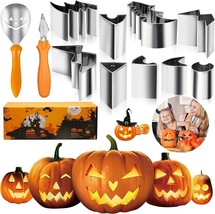 Pumpkin Carving Kit,11PCS Pumpkin Carving Tools with Stencils for Kids Adults - £14.91 GBP