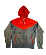 2012 Nike Windrunner Jacket Men&#39;s Medium Red Blue Hooded Full Zip 340869... - $18.99