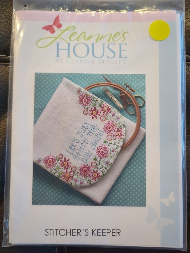 Leanne's House STITCHERS KEEPER Embroidery Pattern For Storage Bag 2010 - $9.49