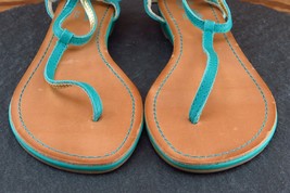 Seychelles Sz 7 M Blue Strappy Leather Women Sandals - £15.88 GBP