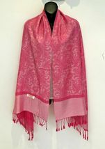 Paisley Hot Pink Paisley Pashmina Warm Soft Scarf Ladies Women - £15.71 GBP