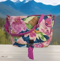 Vera Bradley Crossbody Purse Bag Multicolor Pink Carson Superbloom Pattern RFID - £19.41 GBP