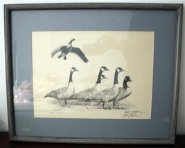 A. J. Casson Signed Lithograph Canada Geese &quot;The Watch&quot; c1980 - £89.23 GBP